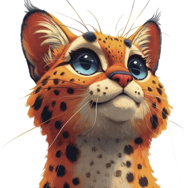 Leopardo de desenho animado para camiseta