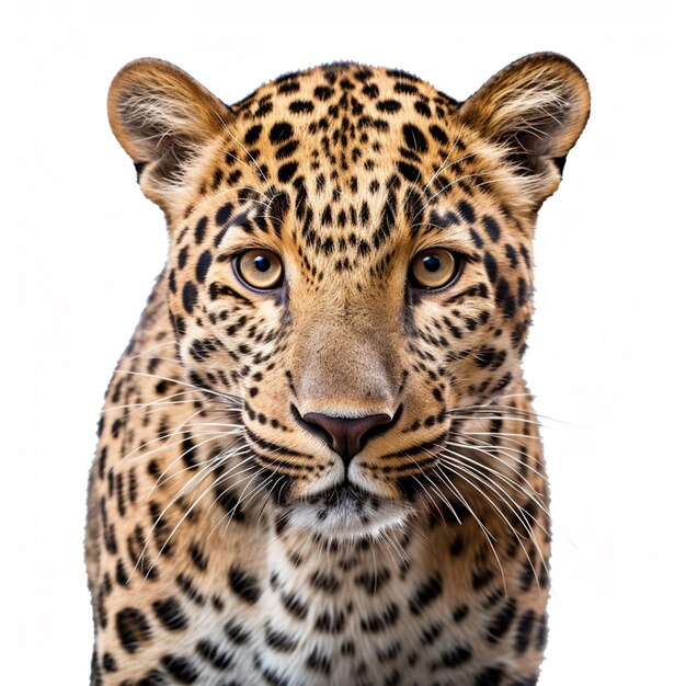 Un leopardo con un fondo blanco y negro.