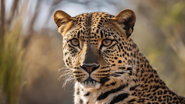 Leopardo hermoso retrato mundo animal gran gato