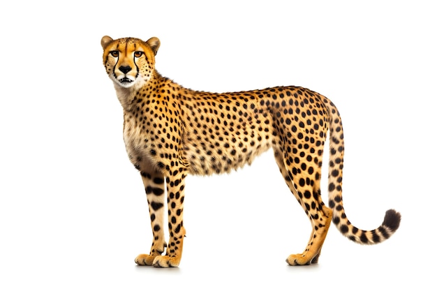 leopardo isolado no branco