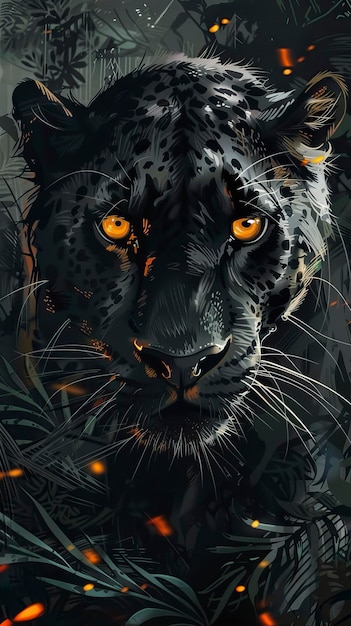 El leopardo pantera negra
