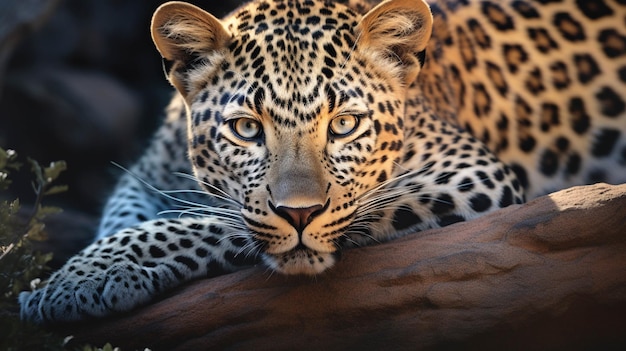 Foto leopardo en el parque nacional moremi del delta del okavango en botsuana