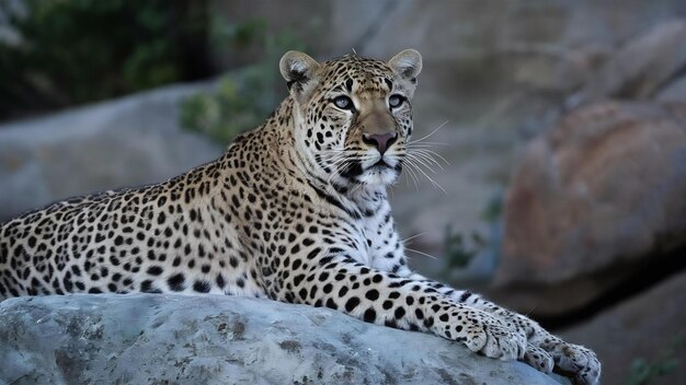 Leopardo en la roca