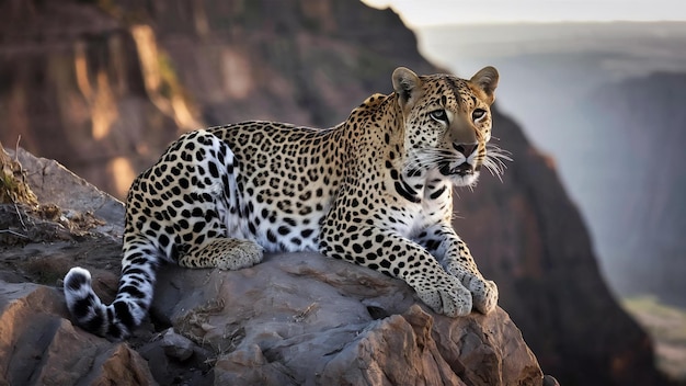 Leopardo en la roca