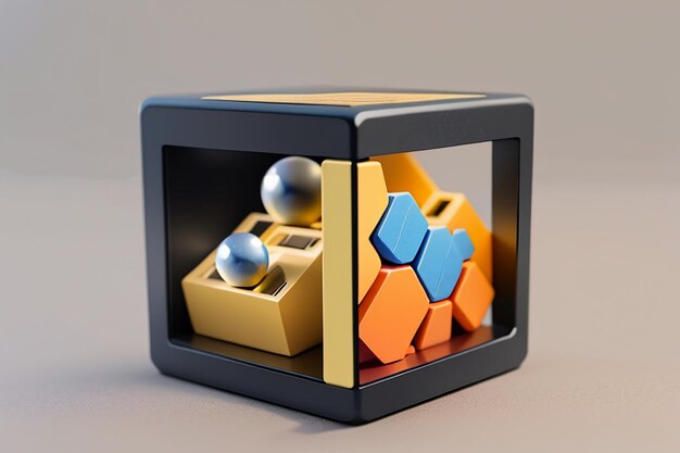 Foto lernspielzeug rubik cube übung denkfähigkeit sehr schwieriger rotationswettbewerb