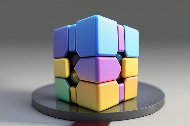 Foto lernspielzeug rubik cube übung denkfähigkeit sehr schwieriger rotationswettbewerb