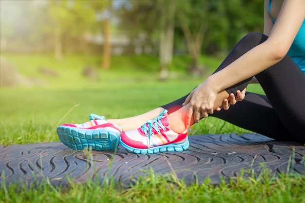 Lesões esportivas em mulheres com dor articular no tornozelo