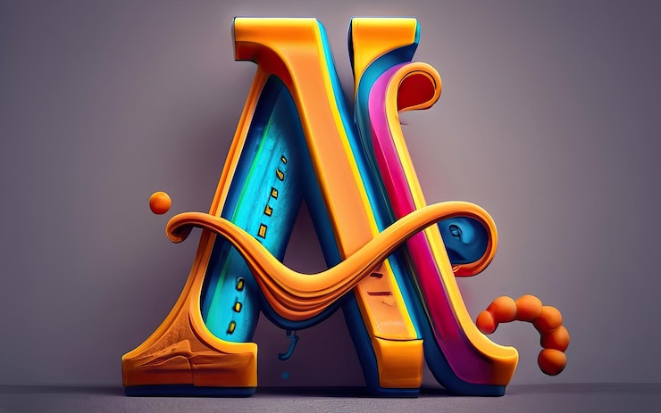 Foto una letra en 3d
