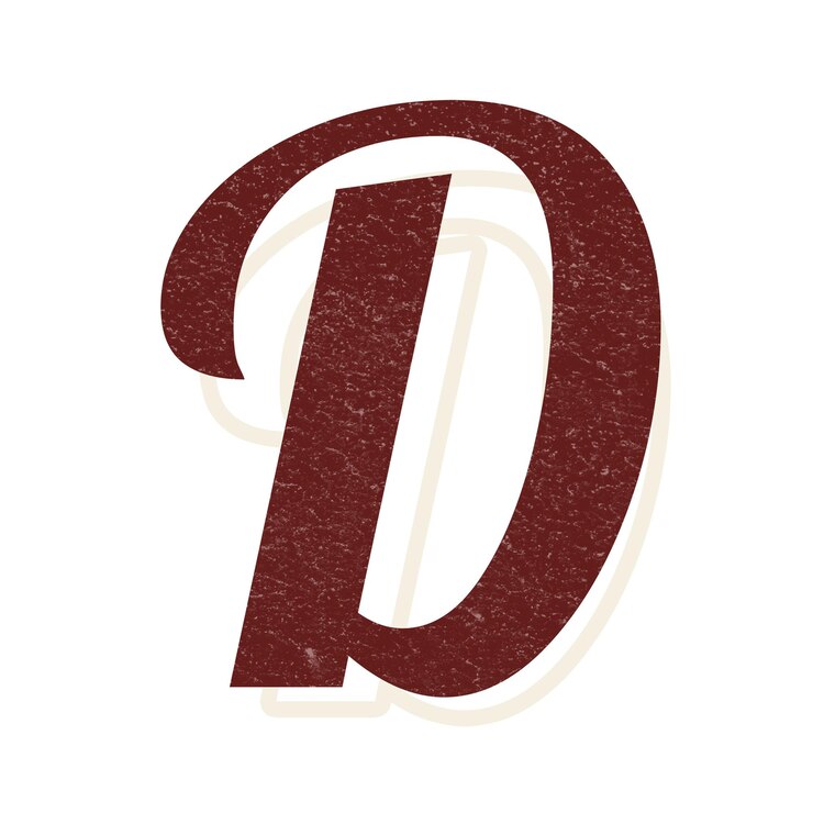 Foto letra del alfabeto d escritura a mano antigua fuente cursiva png con fondo transparente
