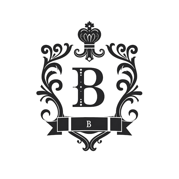 Foto letra b con estilo de diseño de logotipo vintage con b en forma de una idea creativa concepto simple mínimo