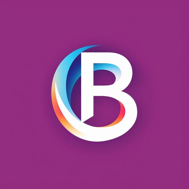 Foto letra b monograma logo design ilustração gráfico criativo
