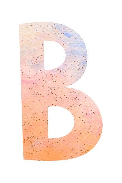 letra b tipografía colorida png