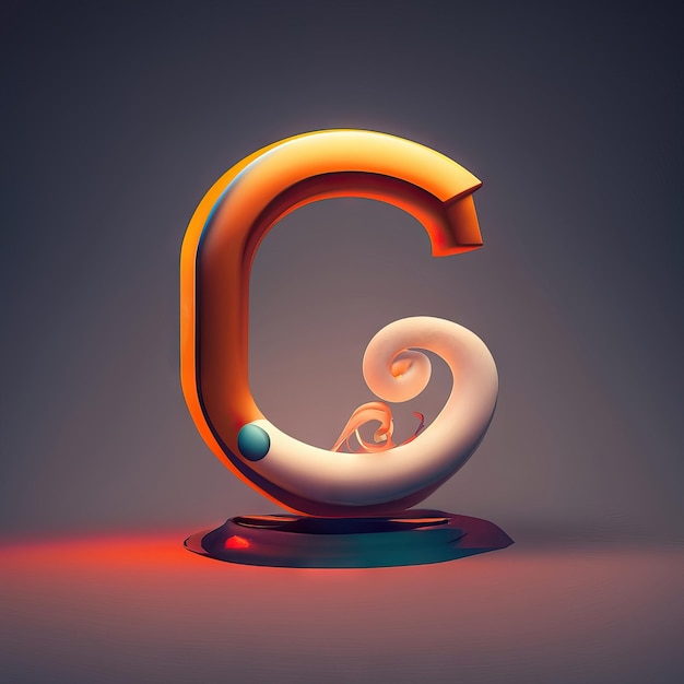 La letra C en 3d | Foto Premium