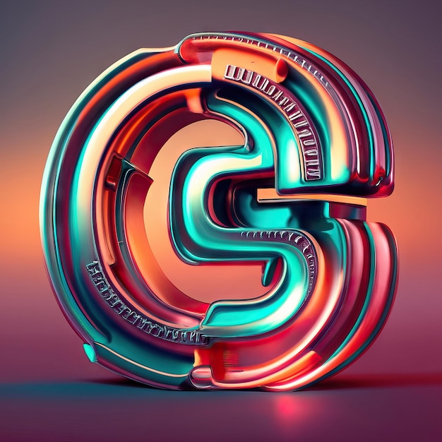 La letra C en 3d