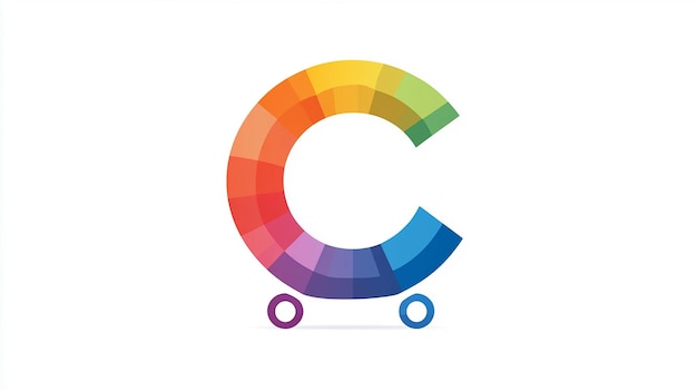 la letra c está en un logotipo colorido