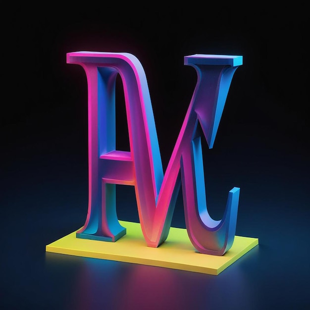una letra colorida "a" y un letrero que dice "a"