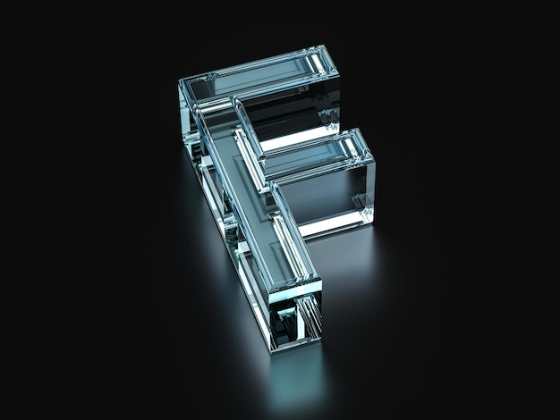 Letra de cristal F