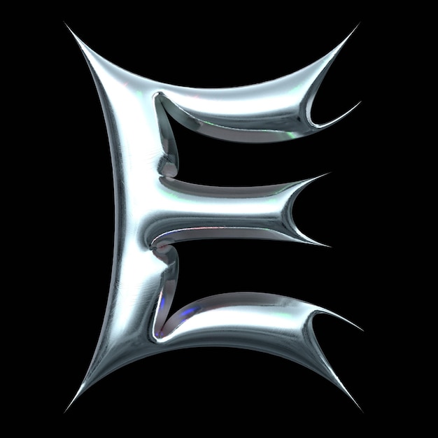 letra de cromo 3d e