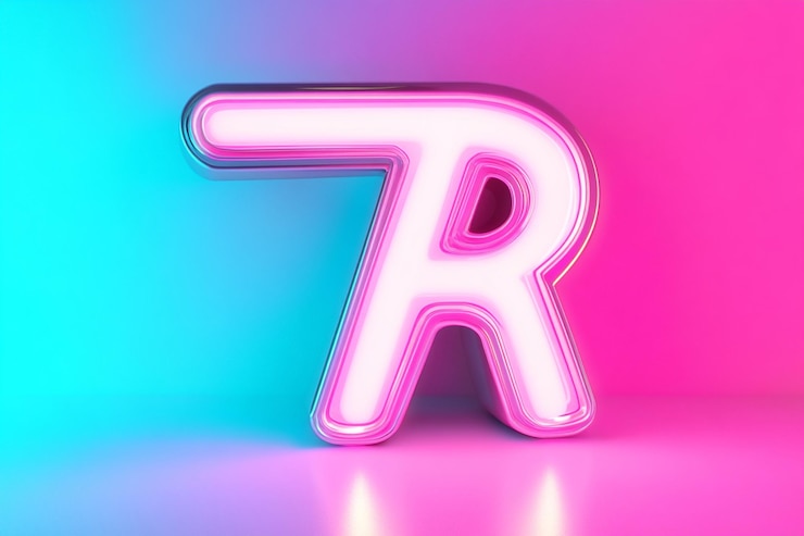 Foto la letra d iluminada por un reflector