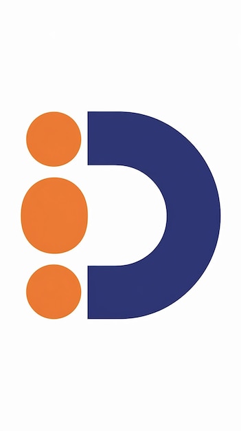 La letra D del logotipo es un elemento abstracto en forma de círculo, un signo de icono de empresa redondo y un vector.