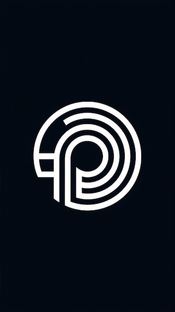 La letra D del logotipo es un elemento abstracto en forma de círculo, un signo de icono de empresa redondo y un vector.