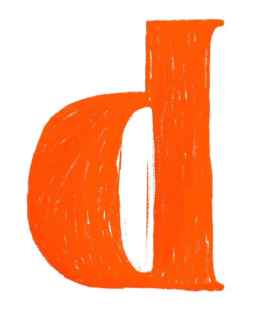 letra d png fuente de lápiz de colores fondo transparente