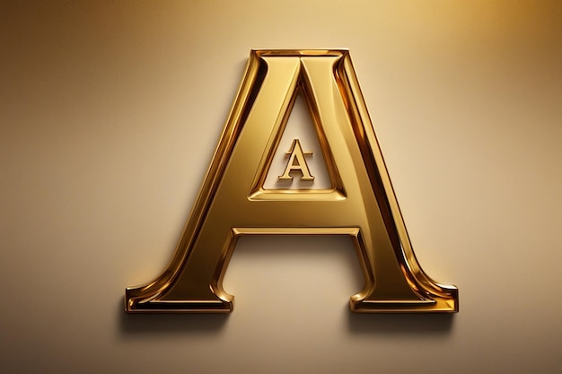 Letra de luxo um logotipo estrela de ouro real