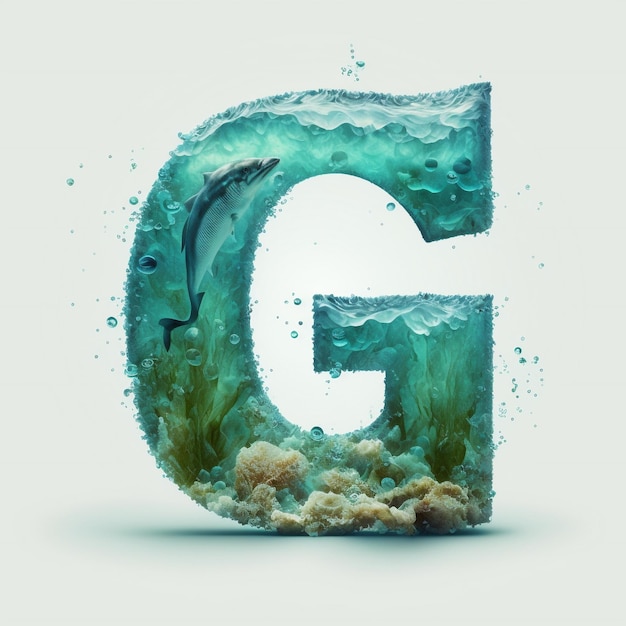 Letra de estilo océano G
