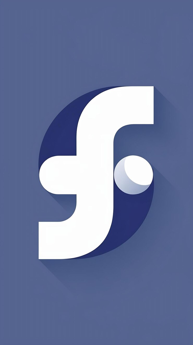 Foto la letra f plana minimalista en forma redonda es el icono del logotipo de la compañía vect