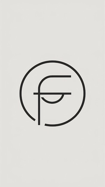La letra F plana minimalista en forma redonda es el icono del logotipo de la compañía vect