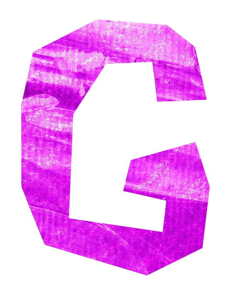 Foto la letra g png papel artesanal fuente fondo transparente