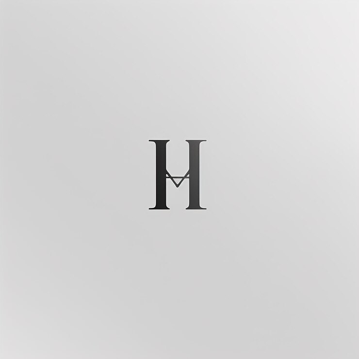 Foto una letra h está sobre un fondo blanco.