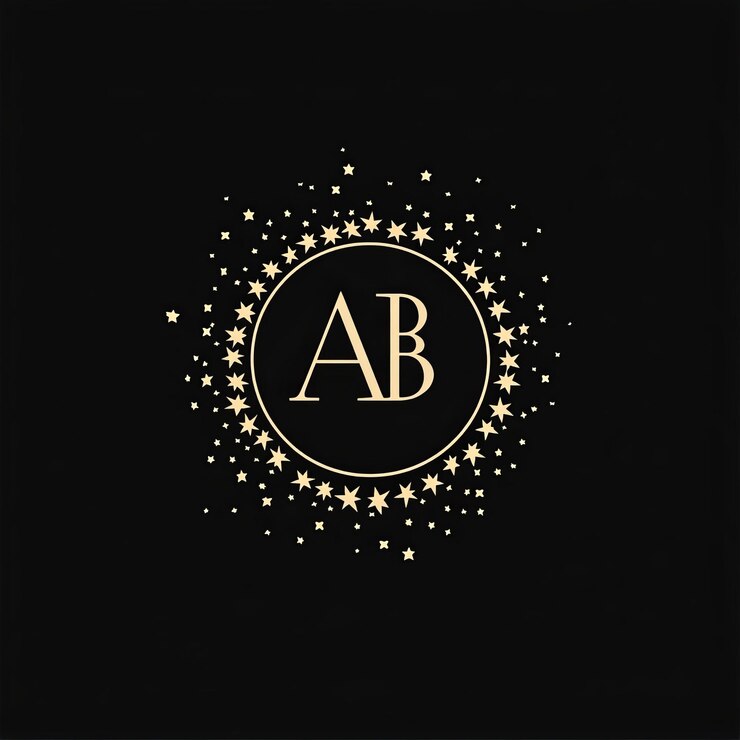 Foto la letra inicial ab la plantilla del logotipo el diseño vectorial el resumen el diseño del logotipo de la letra circular ab