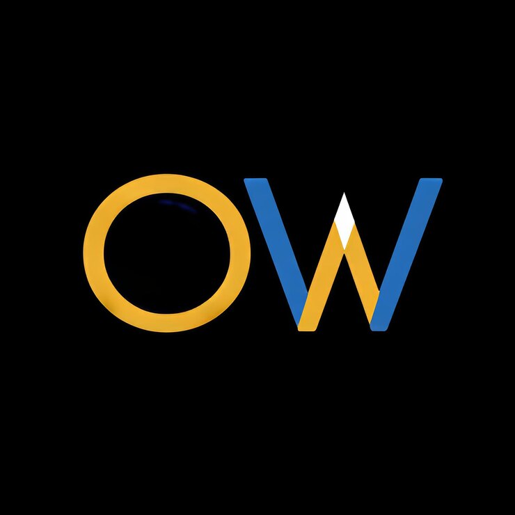 Foto letra inicial ow logo design vector template abstract letra ow logo linked