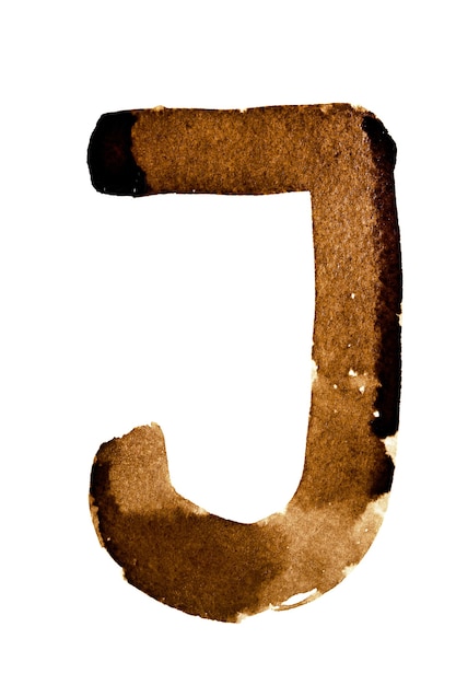 Letra J - alfabeto en café