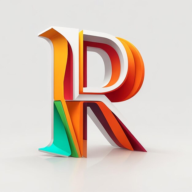 Letra logotipo modelo vetor ícone ilustração design ai gerado