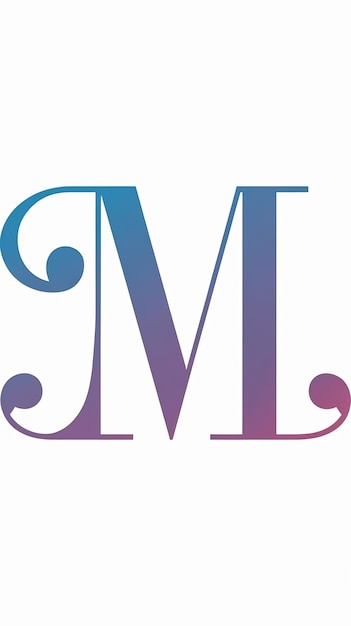 La letra M, el elegante logotipo, el signo vectorial, el icono de la compañía.