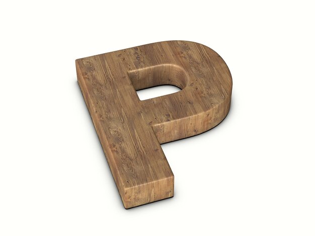 Letra de madera P