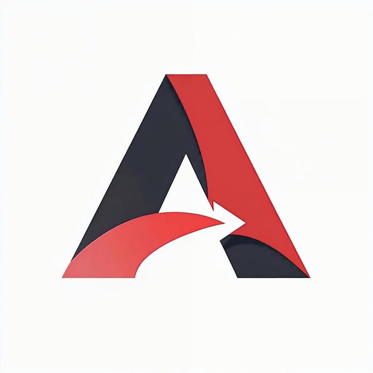 Foto letra moderna dinámica un logotipo para una marca innovadora