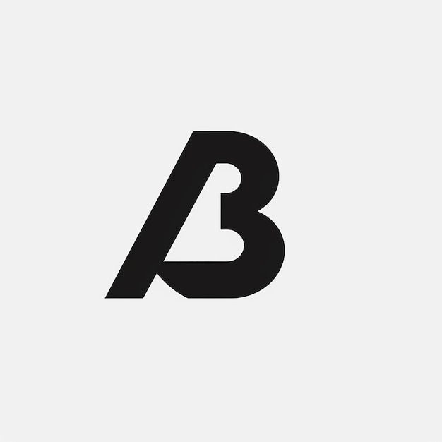 una letra negra b está pintada sobre un fondo blanco