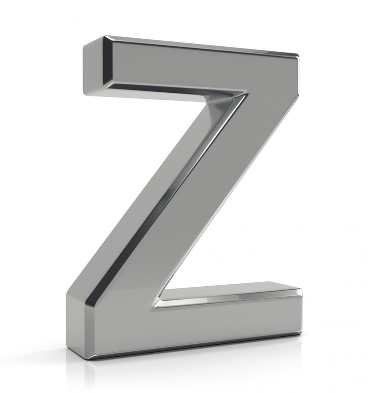 Foto letra de plata z