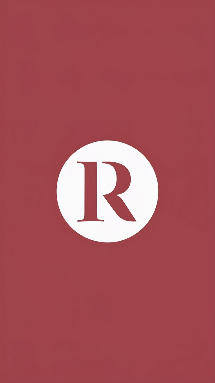 Foto la letra r plana minimalista en forma redonda es el icono del logotipo de la compañía vect