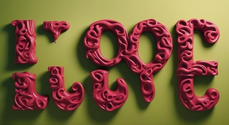 Foto una letra roja o está colgada en una pared verde