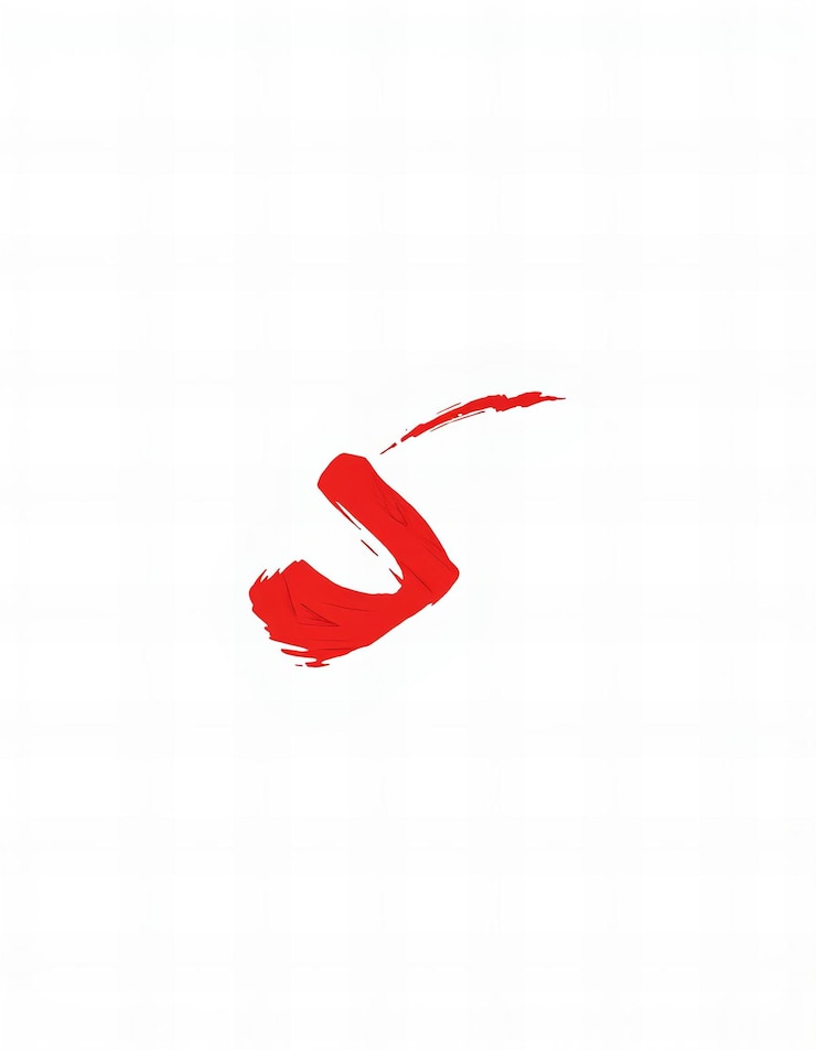 Foto una letra roja s que está pintada de rojo