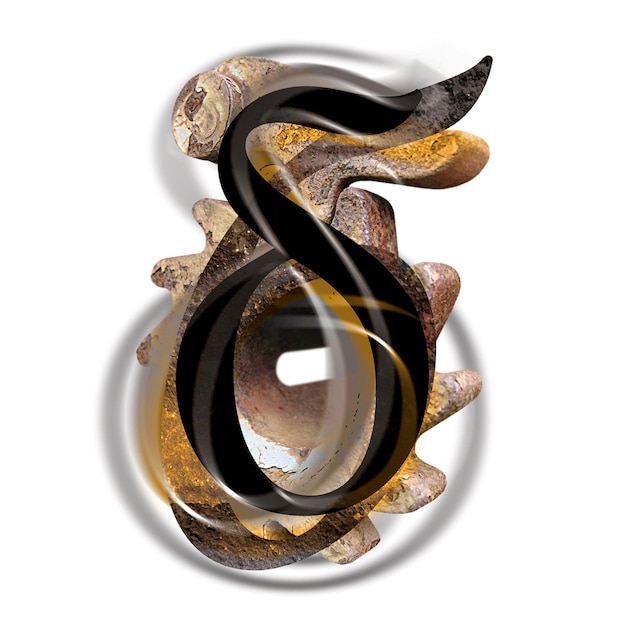 Una letra s con una serpiente en ella