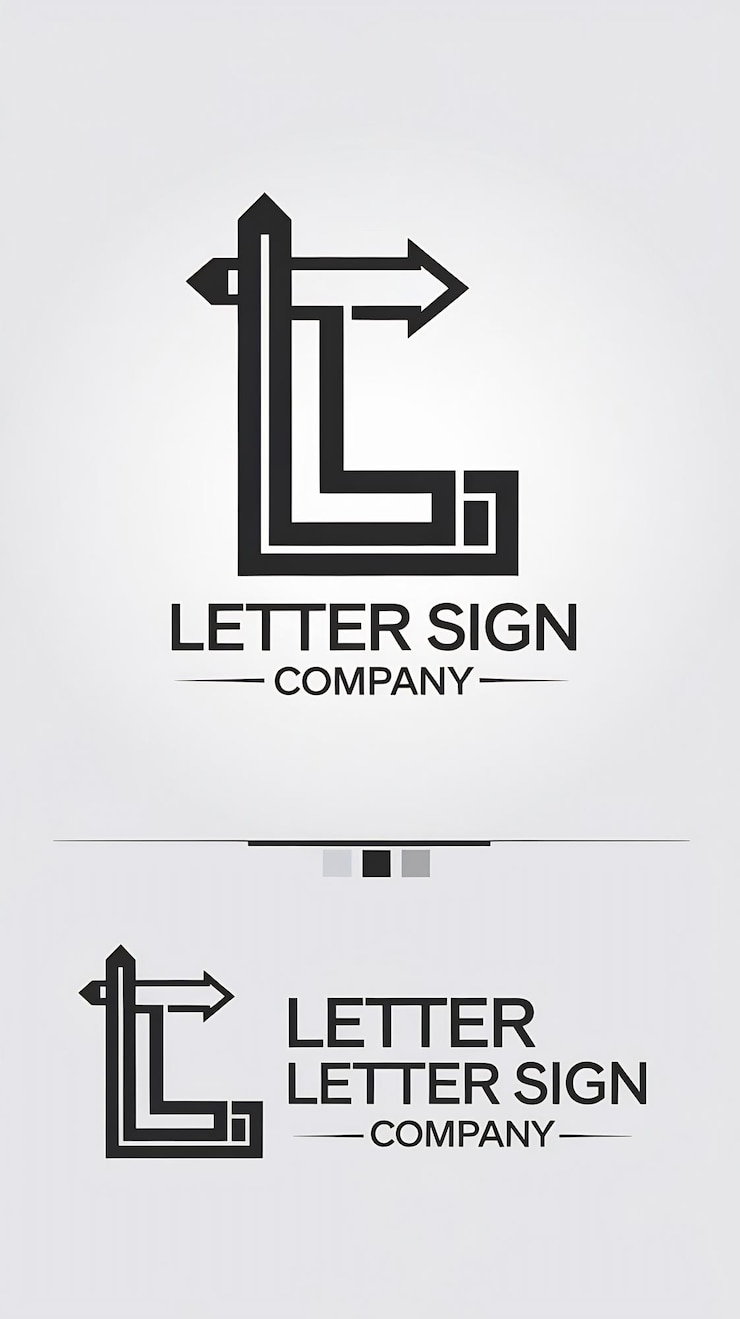 Foto una letra señal de la compañía icono símbolo vector logotipo tempate con marca