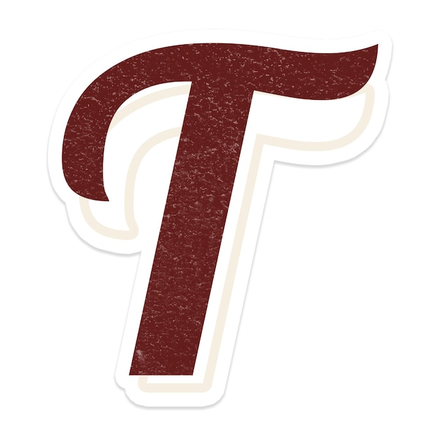 Letra T cursiva estilosa fuente antigua de a a z letras alfabeto transparente png