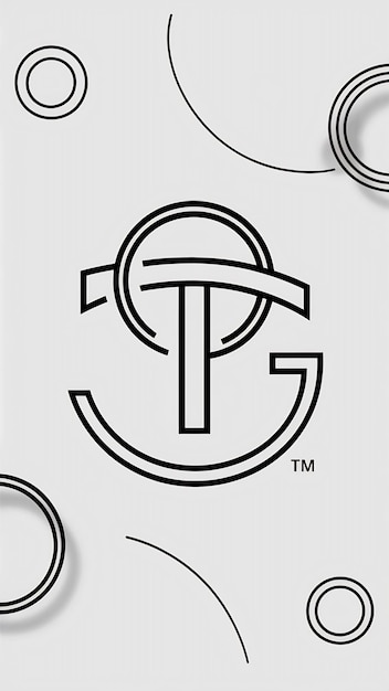 La letra T del logotipo es un elemento abstracto en forma de círculo, un signo de icono de empresa redondo vectorial.