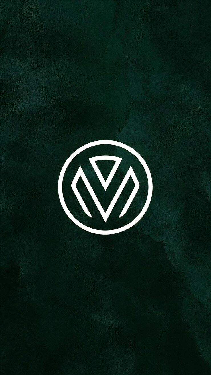 Foto la letra v plana minimalista en forma redonda es el icono del logotipo de la compañía vect