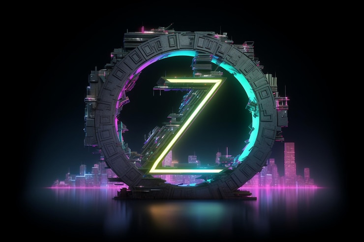 Foto letra z cyberpunk colores claros